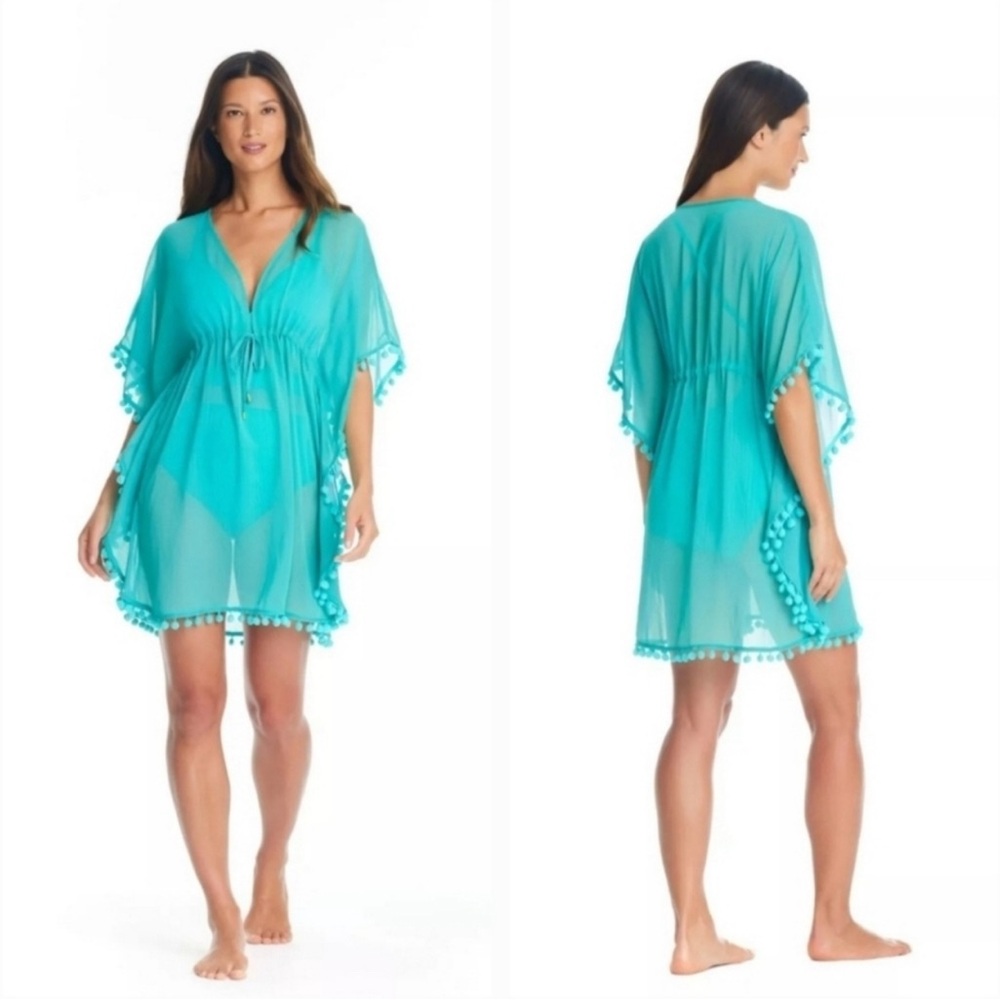 Bleu Rod Beattie Turquoise Swim Cover-Up